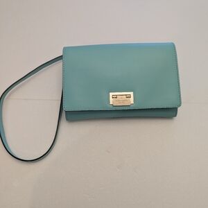 Kate Spade Orchard Valley Fiona Turquoise Leather Crossbody